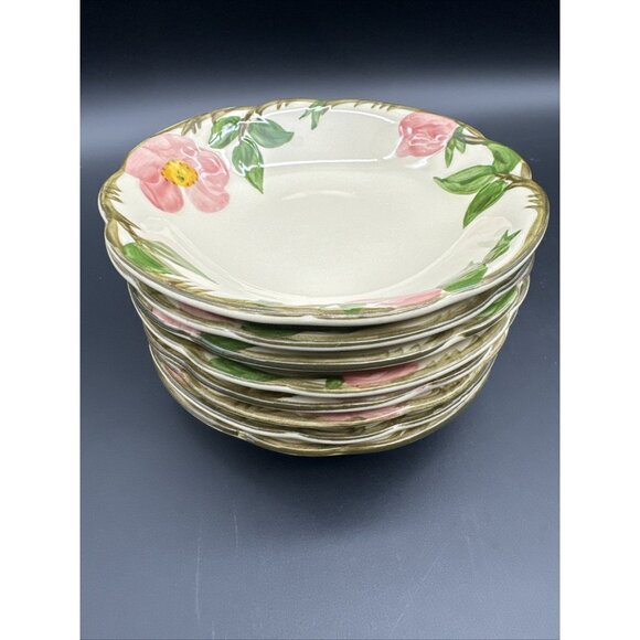 Vintage Franciscan Desert Rose 5” Berry Fruit Dessert Bowl Set Of 8 Pink EUC - Picture 14 of 14